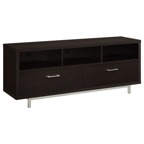 Furniture City Houma - Coaster - Casey 2-drawer Engineered Wood 60-inch TV Stand Cappuccino - 701973