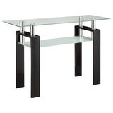 Furniture City Houma - Coaster - Dyer Rectangular Glass Top Entryway Sofa Console Table Black - 702289