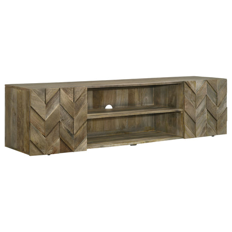 Furniture City Houma - Coaster - Keese 2-door Wood 70-inch TV Stand Media Console Mango Brown - 702333