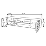Keese 2-door Wood 70-inch TV Stand Media Console Mango Brown