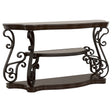 Furniture City Houma - Coaster - Laney Scrollwork Entryway Sofa Console Table Deep Merlot - 702449