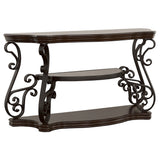 Furniture City Houma - Coaster - Laney Scrollwork Entryway Sofa Console Table Deep Merlot - 702449