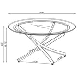 Brooke 3-piece Round Coffee and End Table Set Chrome