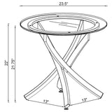 Brooke 3-piece Round Coffee and End Table Set Chrome