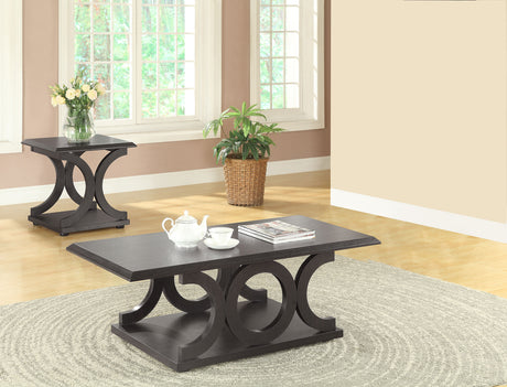 Furniture City Houma - Coaster - Shelly 2-piece Coffee and End Table Set Cappuccino - 703148-S2