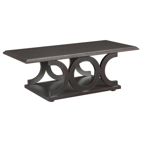 Furniture City Houma - Coaster - Shelly Rectangular Engineered Wood Coffee Table Cappuccino - 703148
