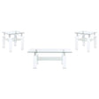 Furniture City Houma - Coaster - Dyer 3-piece Rectangular Coffee and End Table Set White - 703438-S3
