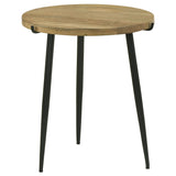 Furniture City Houma - Coaster - Pilar Round Solid Wood Top End Table Natural and Black - 703607