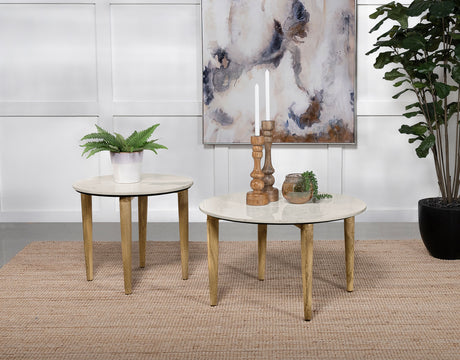 Furniture City Houma - Coaster - Aldis 2-piece Coffee and End Table Set White - 703718-S2