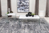 Furniture City Houma - Coaster - Opal 2-piece Coffee and End Table Set White High Gloss - 704148-S2