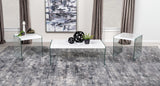 Furniture City Houma - Coaster - Opal 3-piece Coffee and End Table Set White High Gloss - 704148-S3