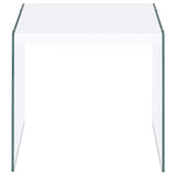 Opal 3-piece Coffee and End Table Set White High Gloss
