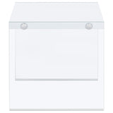 Opal 3-piece Coffee and End Table Set White High Gloss