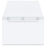 Opal 3-piece Coffee and End Table Set White High Gloss