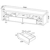 Jude 2-drawer Engineered Wood 71-inch TV Stand High Gloss White