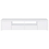 Jude 2-door Engineered Wood 79-inch TV Stand High Gloss White
