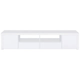 Jude 2-door Engineered Wood 79-inch TV Stand High Gloss White