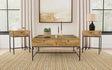 Furniture City Houma - Coaster - Stephie 3-piece Square Coffee and End Table Set Honey Brown - 704698-S3
