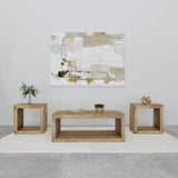 Furniture City Houma - Coaster - Benton 3-piece Solid Mango Coffee and End Table Set Natural - 704838-S3