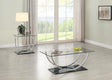 Furniture City Houma - Coaster - Danville 2-piece Glass Top Coffee and End Table Set Chrome - 704988-S2