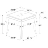Carone 3-piece Glass Top Coffee and End Table Set Black
