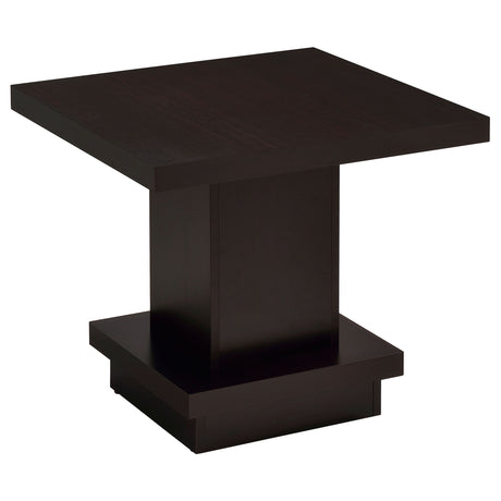 Furniture City Houma - Coaster - Reston Square Engineered Wood Side End Table Cappuccino - 705167