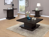 Reston Square Engineered Wood Side End Table Cappuccino