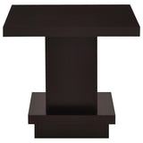 Reston 2-piece Square Coffee and End Table Set Cappuccino