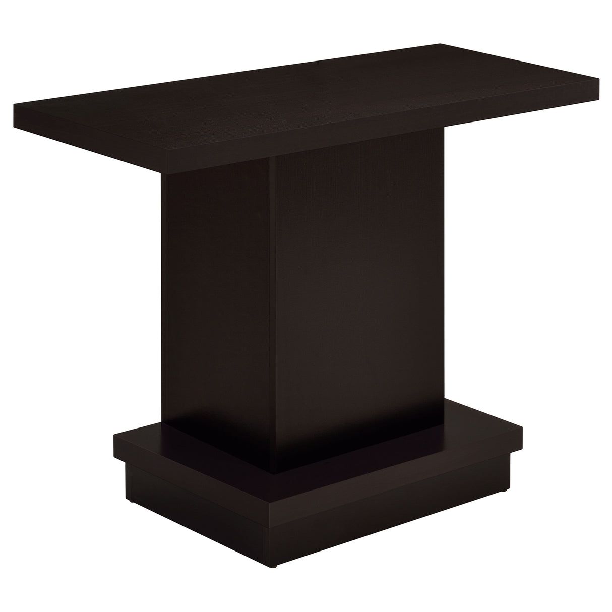 Furniture City Houma - Coaster - Reston Engineered Wood Pedestal Console Table Cappuccino - 705169