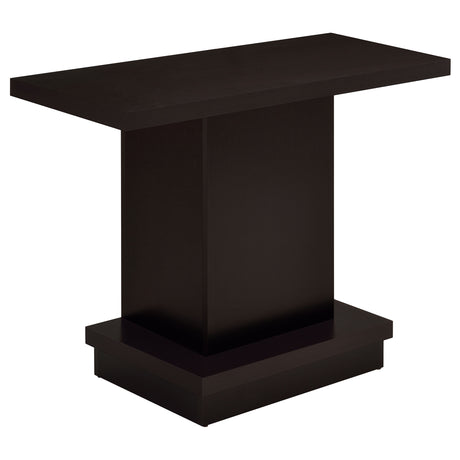 Furniture City Houma - Coaster - Reston Engineered Wood Pedestal Console Table Cappuccino - 705169