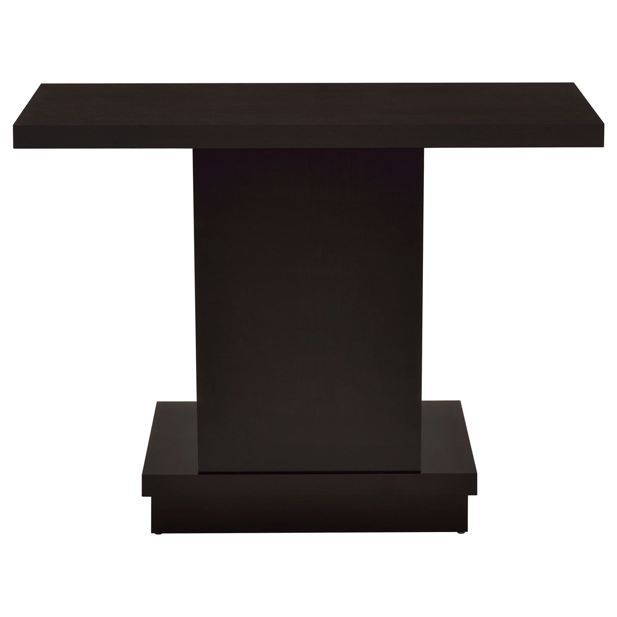 Reston Engineered Wood Pedestal Console Table Cappuccino