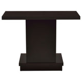 Reston Engineered Wood Pedestal Console Table Cappuccino