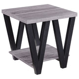 Stevens 3-piece Rectangular Coffee and End Table Set Grey
