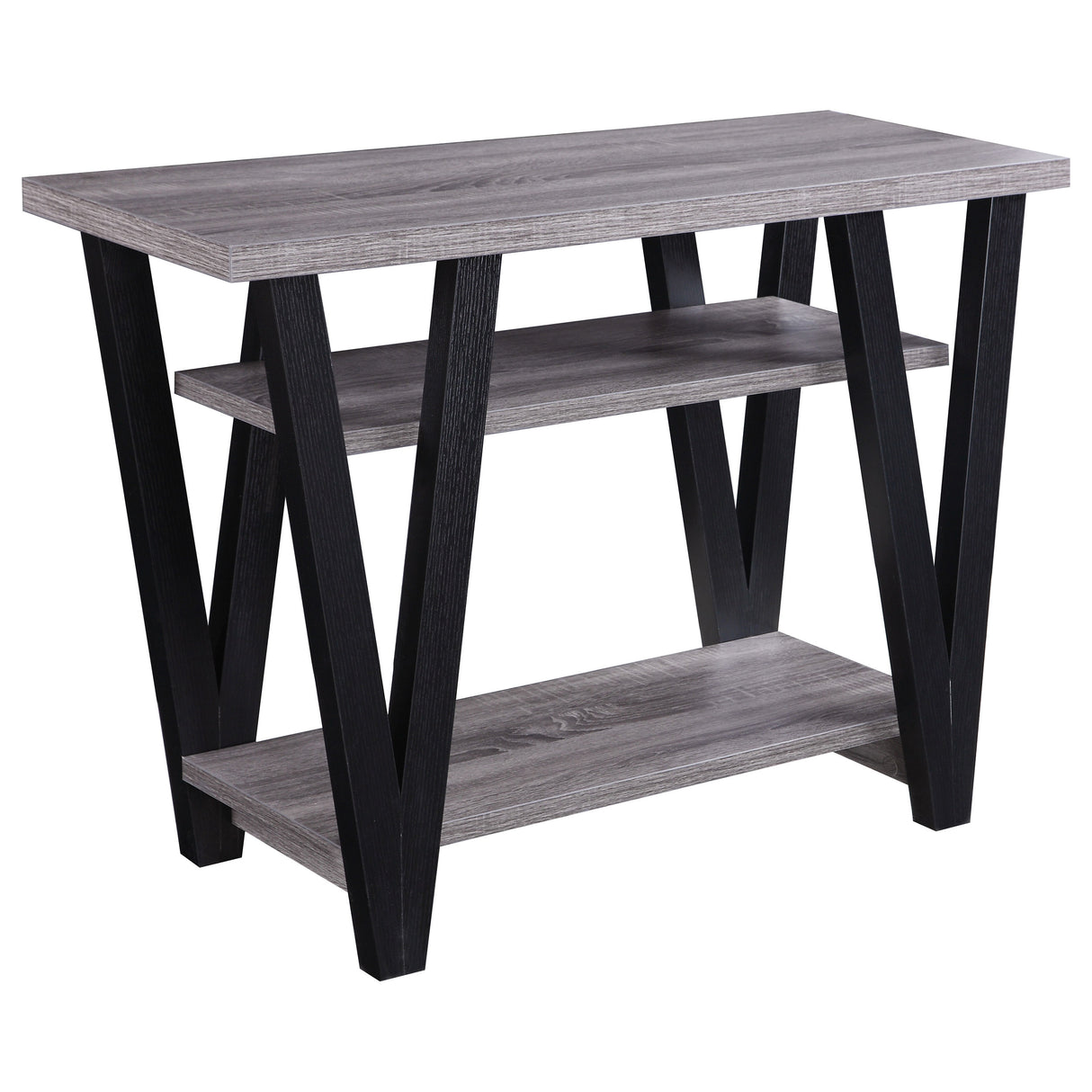 Furniture City Houma - Coaster - Stevens 2-shelf Engineered Wood Entryway Console Table Grey - 705399