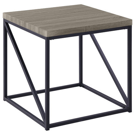 Furniture City Houma - Coaster - Birdie Square Engineered Wood End Table Sonoma Grey - 705617
