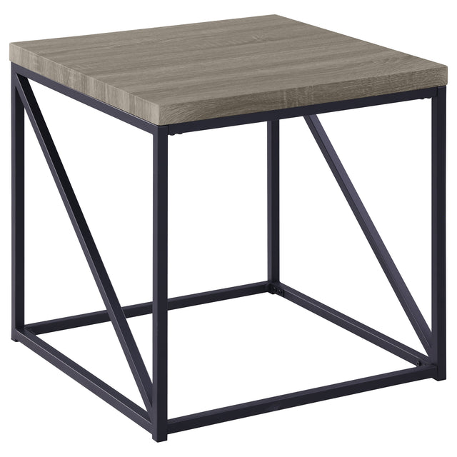 Furniture City Houma - Coaster - Birdie Square Engineered Wood End Table Sonoma Grey - 705617