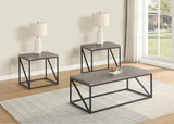 Furniture City Houma - Coaster - Birdie 3-piece Coffee and End Table Set Sonoma Grey - 705618-S3