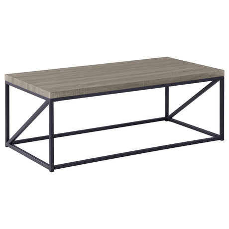 Furniture City Houma - Coaster - Birdie Rectangular Engineered Wood Coffee Table Sonoma Grey - 705618