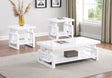 Furniture City Houma - Coaster - Schmitt 3-piece Coffee and End Table Set White High Gloss - 705708-S3