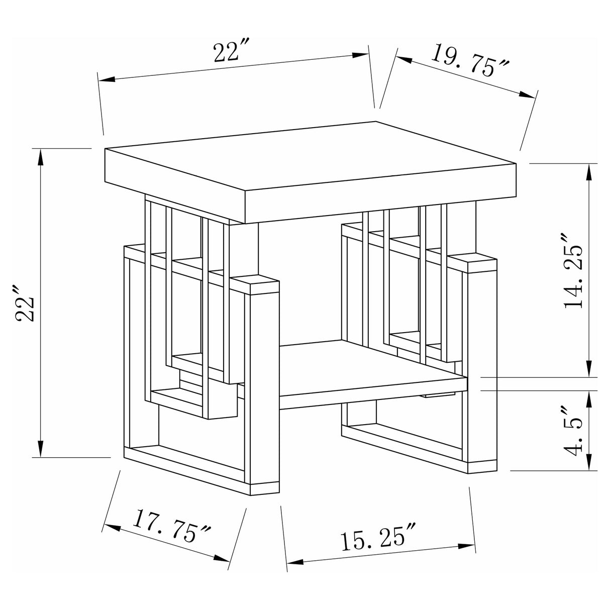 Schmitt 3-piece Coffee and End Table Set White High Gloss