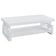 Furniture City Houma - Coaster - Schmitt Rectangular Coffee Table White High Gloss - 705708