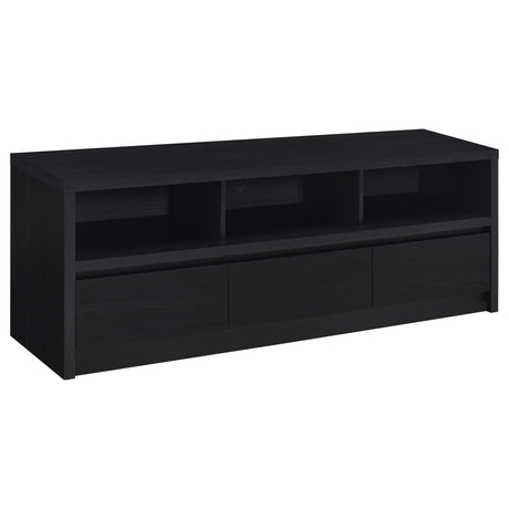 Furniture City Houma - Coaster - Rutland 59-inch 3-drawer TV Stand Media Console Black - 705802