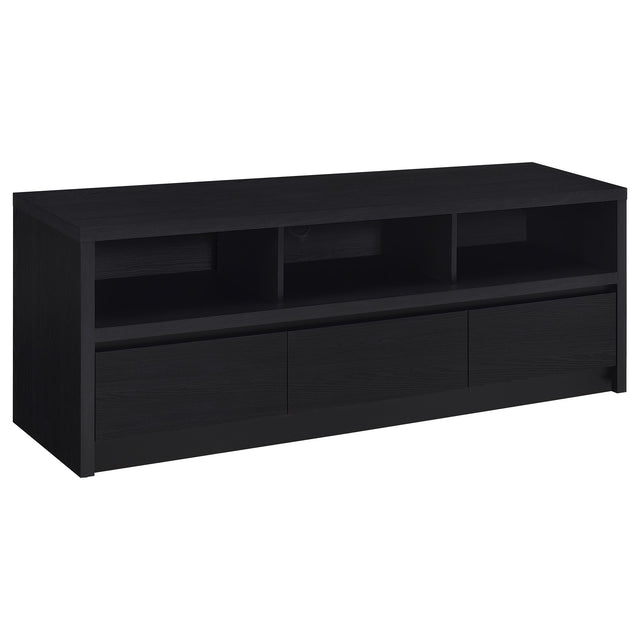 Furniture City Houma - Coaster - Rutland 59-inch 3-drawer TV Stand Media Console Black - 705802