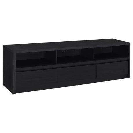 Furniture City Houma - Coaster - Rutland 78-inch 3-drawer TV Stand Media Console Black - 705803