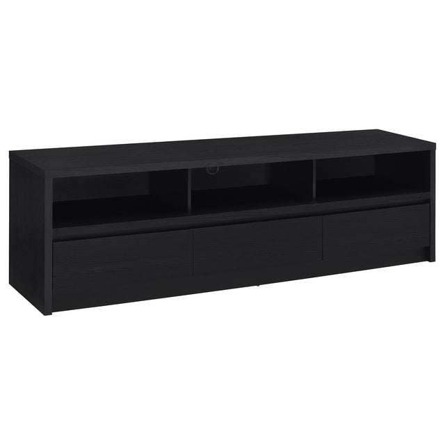 Furniture City Houma - Coaster - Rutland 78-inch 3-drawer TV Stand Media Console Black - 705803