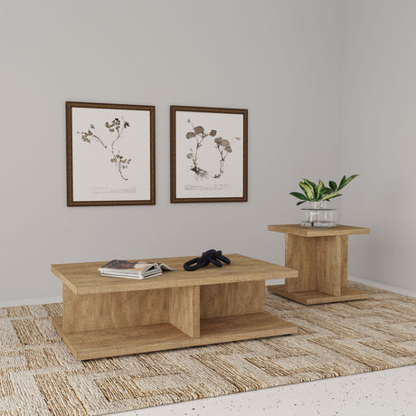 Furniture City Houma - Coaster - Cortona 2-piece Coffee and End Table Set Mango - 706178-S2