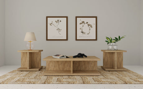 Furniture City Houma - Coaster - Cortona 3-piece Coffee and End Table Set Mango - 706178-S3