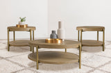 Furniture City Houma - Coaster - Arini 3-piece Round Coffee and End Table Set Sand Wash - 706188-S3