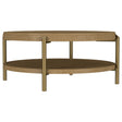 Furniture City Houma - Coaster - Arini Round Coffee Table With Storage Shelf Sand Wash - 706188