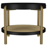 Arini 3-piece Round Coffee and End Table Set Black